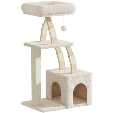 Imagem de MeowHomm Torre para gatos para ambientes internos, AMZ_B15-bege