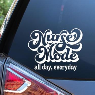 Imagem de Sunset Graphics & Decals Adesivo decalque de carro modo enfermeira | Carros Caminhões Vans Paredes Laptop | Branco | 5,5 polegadas | SGD000403