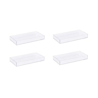 Imagem de Genérico, Bandeja Retangular Pequena 17cm Servir Sushi Petiscos 4un