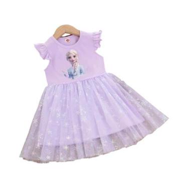 Imagem de Vestido De Princesa Elsa Congelada Para Meninas, Vestido De Verão De M