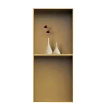 Imagem de Armário de nicho de aço inoxidável 304, divisória dupla, acabamentos embutidos, chuveiro, banheiro, prateleira adequada para sala de estar, jardim, cozinha, locais públicos (ouro, 70 x 28 cm)