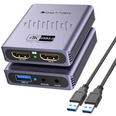 Imagem de Placa de captura de vídeo HDMI, dispositivo de captura de jogos USB 3.0 4K 60Hz para streaming, gravar PS5 Nintendo Switch Xbox no PC/Mac, passagem de loop-out