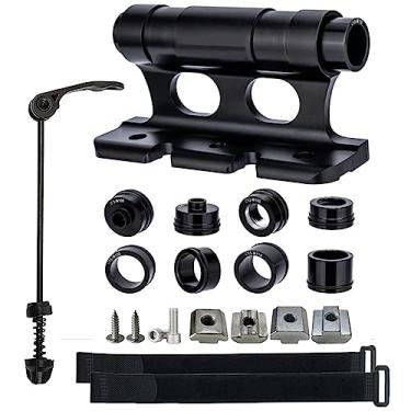 Imagem de Suporte para garfo dianteiro, suporte de liberação rápida, suporte de liga de alumínio para transporte de bicicletas com segurança e facilidade, preto, vermelho, prata, opcional (preto)