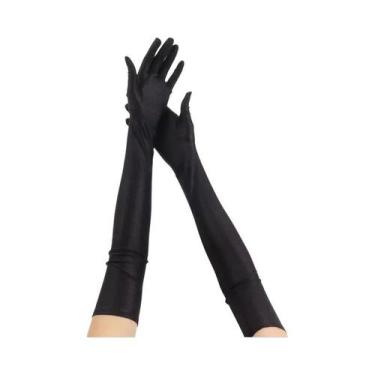 Imagem de Luvas Longas de Elastano para Mulheres - 52cm, Elegantes e com Proteçã