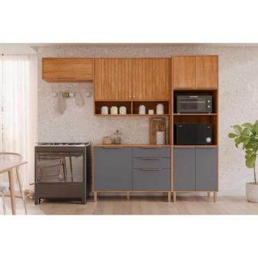 Imagem de Cozinha Modulada MGM 4 Peças Divina C4P263 Cinamomo/Titanium