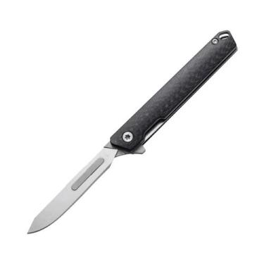 Imagem de Canivete Dobrável Compacto Com Cabo De Fibra De Carbono E Clipe, Lâmin