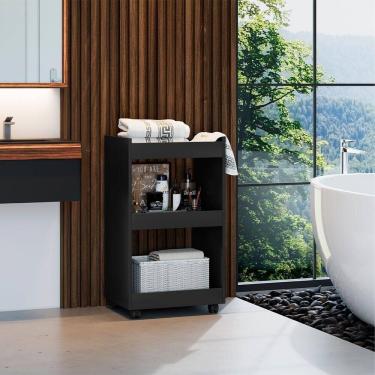 Imagem de Esmalteira Balcão Para Organizar Multiuso Modelo Jade Para Casa Preto