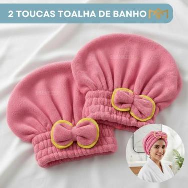 Imagem de Kit 2 Touca Para Secar Cabelo Alta Perfomance Na Secagem Macio E Confo