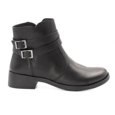 Imagem de Bota Zatta Montaria Duas Fivelas Lucimara Preta Preto 36-Feminino