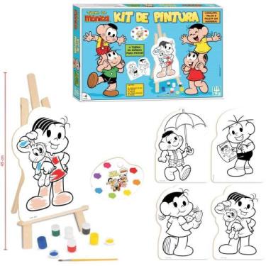 Imagem de Brinquedo para colorir t.da monica kit de pintura - BRINQUEDOS NIG