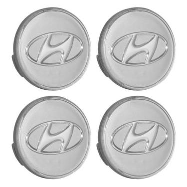 Imagem de Jogo Calota Meio Roda Hyundai Hb20 2012 2013 2014 2015 Prata - GFM