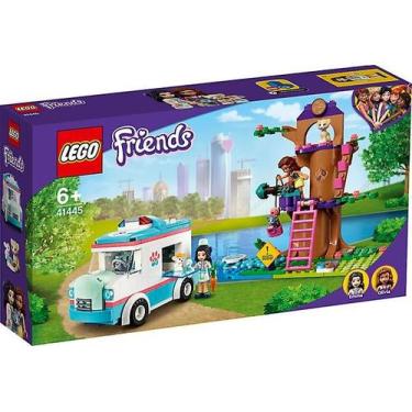 Imagem de Ambulância de brinquedo LEGO Friends Vet Clinic 41445 com 2 miniboneca
