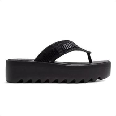 Imagem de Sandália Melissa M-Lover Thong Platform Feminina, 35, Preto