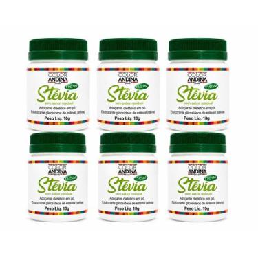 Imagem de KIT 6 Unidades Adoçante stévia 100 Natural sem residual amargo 10g Col