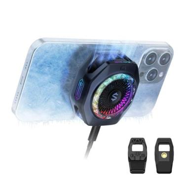 Imagem de Cooler para Celular Black Shark 5 Pro 35W Ventoinha RGB Magnética