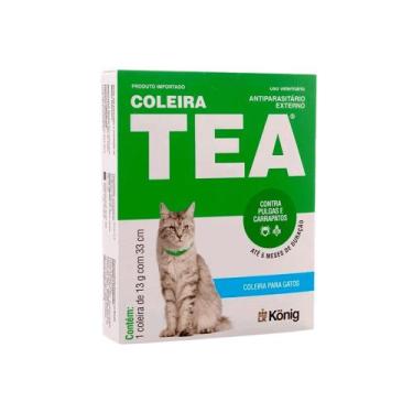 Imagem de Coleira Tea Antiparasitário Externo - Konig, Gatos 33cm
