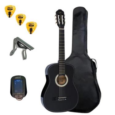 Imagem de Kit Violão Acústico Vogga VCA104N C/Capa Clássico 38" Nylon + Afinador