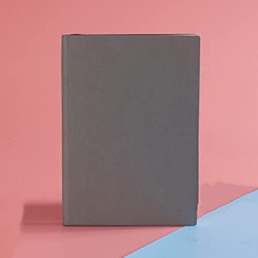 Imagem de Caderno de couro PU A5 engrossado para registros de reuniões de escritório de negócios, cinza, 1 peça