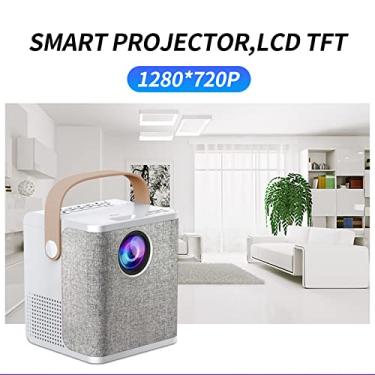 Imagem de LD01 Portátil LCD LED Projetor Android 7.1 Home Theater 2.4G/5G Dual-band WiFi BT4.0 Reprodutor de mídia de espelhamento sem fio HD AV USB TF Cartão de entrada 3.5mm Saída de áudio com contr