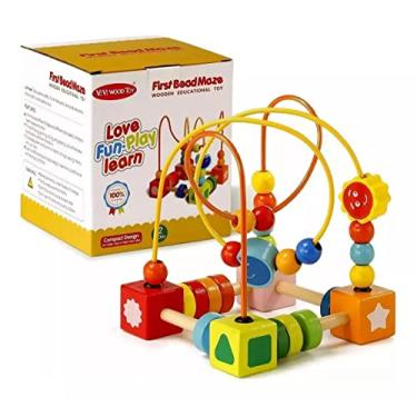 Imagem de Brinquedo Educativo de Madeira Pedagógico Aramado Montanha Russa Didático Infantil Bebê + 36 Meses