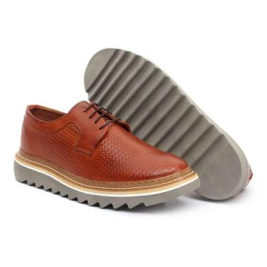 Imagem de Sapato De Couro Oxford Masculino Derby Tratorado Premium - Bll Griffe