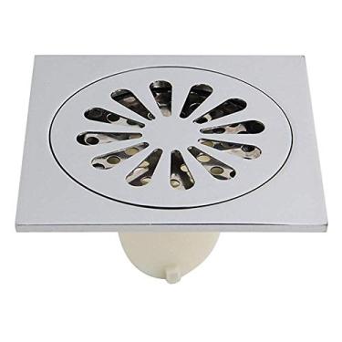 Imagem de Piso ralo para chuveiro quadrado com tampa removível padrão de cobre espessado invisível filtro anti-odor Casa Hotel Acessórios para banheiro
