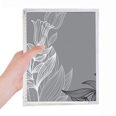 Imagem de Caderno de flor colorido com folhas soltas para diário de papelaria recarregável