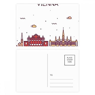 Imagem de Cartão postal Vienna Áustria com padrão de ponto postal plano de aniversário, cartão de agradecimento