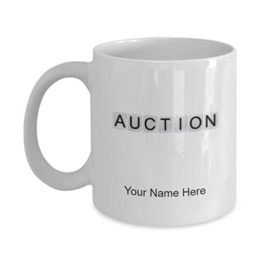 Imagem de Caneca de leilão personalizada, copo de café de leilão, ideia de presente de leilão, caneca de leilão personalizada - Caneca de café de 325 ml