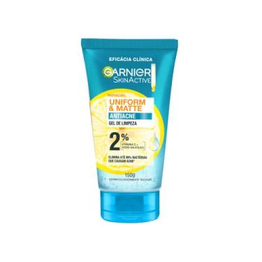 Imagem de Garnier Gel de Limpeza Facial Uniform & Matte Antiacne, Elimina bactérias, Reduz Acne e Controla a Oleosidade, 150g