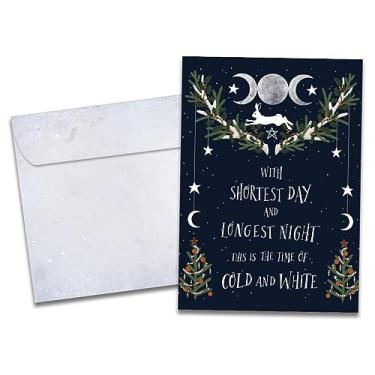Imagem de Tree-Free Greetings Pacote com 12 Cartões Solstice com envelopes correspondentes, ecológico, feito nos EUA, 100% papel reciclado, 5'' x 7'', festas e luz (HP60623)