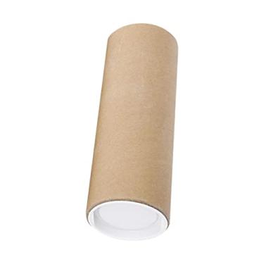 Imagem de harayaa Tubo de armazenamento de pôster com tampas tubo protetor tubo postal de papelão grandes tubos de embalagem para plantas rolo de arte recipiente de armazenamento, 30 cm