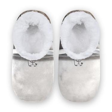 Imagem de CHIFIGNO Chinelo branco vintage para banheira, chinelos femininos tamanho 6, chinelos de quarto M-XXL, Banheira de banheiro vintage branca 14, Medium