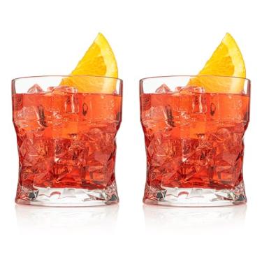 Imagem de HISTORY COMPANY Copos de cristal italiano Cocktail Americano, conjunto de 2 peças – Caixa de presente premium, feita à mão para uísque, coquetéis e bebidas espirituosas