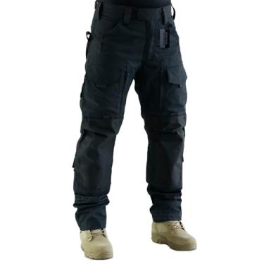 Imagem de ZAPT Calças táticas Molle Ripstop Combat Calças de caça militar camufladas para homens (preto sólido, P)