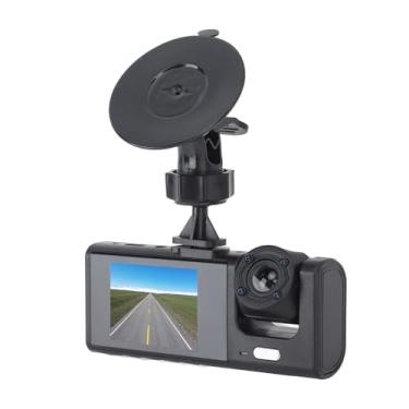 Imagem de Gravador de Condução de Carro, Câmera Dupla Dash 3 Polegadas 1080P Sensor G de Visão Noturna para Carros