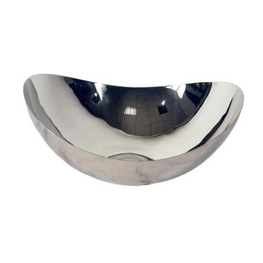 Imagem de Gralara Bandeja de armazenamento de mesa Fruteira Ornamentos de aço inoxidável Decoração decorativa Festas Casamentos Bandeja de serviço Bandeja de exibição, 30 Cm X 28 Cm X 14