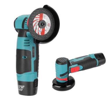 Imagem de Esmerilhadeira Portatil Serra Lixadeira Sem Fio Angular Polimento Cort