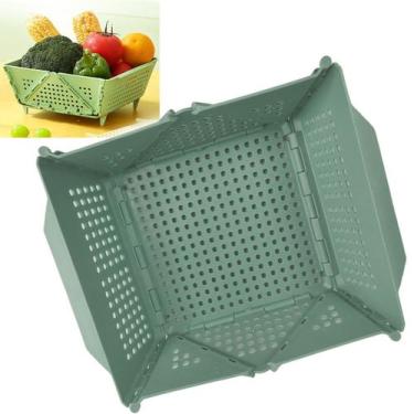 Imagem de Cesta Secar Frutas Verduras Alimentos Lava Drena Comida Alimentos Orga