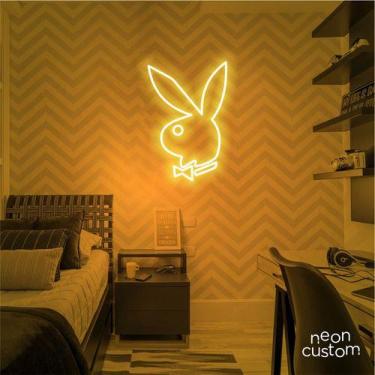 Imagem de luminaria letreiro Neon Led Play Boy 100x65 luminoso decoração p/ self