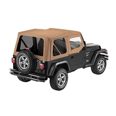 Imagem de Bestop 7912437 Pano de vela para temperos Reposição A-Top para Wrangler TJ 1997-2002 com meia porta de fábrica de aço inferior