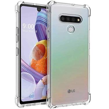 Imagem de GTElectro Capa para LG Stylo 6, capa protetora de TPU transparente e macia com amortecedores de canto, capa de telefone fina e durável, proteção à prova de choque, capa transparente flexível para LG