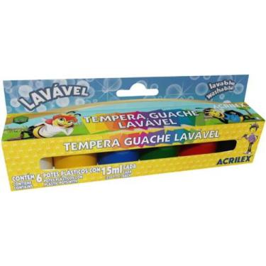 Imagem de Tinta Guache 6 Cores 15ml Acrilex