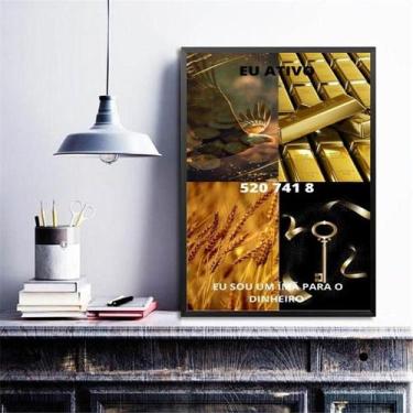 Imagem de Quadro Código Gravoboi Atrair Dinheiro 45X34Cm - Com Vidro - Quadros O