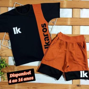 Imagem de Roupa Infantil Conjunto Masculino Moda Bloqueirinho - Ikaros Kids, Mar