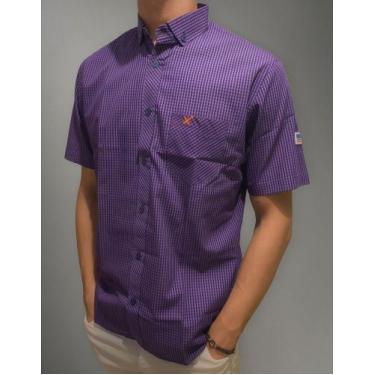 Imagem de Camisa roxa masculina country manga curta - nocona store, Roxo, M