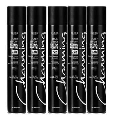 Imagem de Kit 5 Fixador Charming Hair Spray Extra Forte 400ml Cless