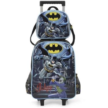 Imagem de Kit Mochila De Rodinhas Lancheira Luxcel Batman
