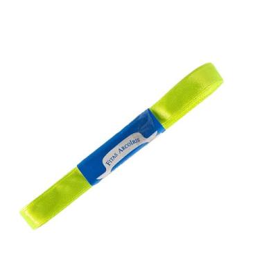 Imagem de Fita de Cetim Trader 11mm N2 com 10 Metros, COR 57 VERDE FLUORESCENTE,