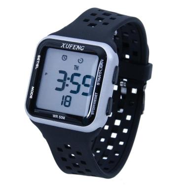 Imagem de Relógio Masculino Digital Resistente Água Esportivo Xufeng Quadrado Academia-Masculino